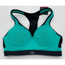 Victoria&#39;s Secret VSX Sports Bra Incredible Teal Green Black Racerback S... - $24.49
