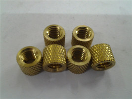 3000Pc STKB-0420-12 Brass Molded-in Knurled Inserts Thru-Threaded PCB Rivnut Nut image 4