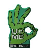 RARE John Cena Green Never Give Up Foam Finger WWE U Can't C Me 2014 - $33.25