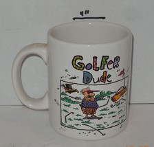 Golfer Dude Coffee Mug Cup By Tristar Blue Green Yellow White - £7.42 GBP