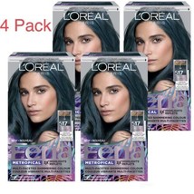 4x L&#39;Oreal Paris Feria Multi-Faceted Shimmering Hair Color 517 Tropical Teal NEW - £62.21 GBP