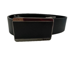 NEW TUMI split leather men&#39;s reversible OS belt black made in France qua... - $125.00