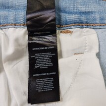 Buffalo David Bitton Women's Blue Cotton Blend Denim Distressed Skirt Size 29 image 4