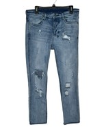 Ksubi Mens Jeans Distressed Van Winkle Trashed Button Fly Denim Faded Bl... - £63.10 GBP