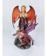 Red Fairy Pixie with Purple Dragon Fantasy Figurine 91277 - $51.36