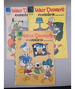 Lot of 3 Disney Dell Comics Walt Disney Comics Donald Duck - 1959-1961 - $16.48