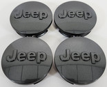 ✅ Jeep 2 7/16&quot; 9107 Dark Gray Button Wheel Center Caps Mold # 1LB77TRMAC... - $79.99