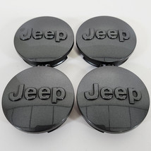 ✅ Jeep 2 7/16&quot; 9107 Dark Gray Button Wheel Center Caps Mold # 1LB77TRMAC SET/4 ✅ - £63.70 GBP