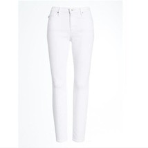 AG The Prima Mid Rise Ankle Cigarette Ankle White Skinny Jeans Size 32R - £45.45 GBP