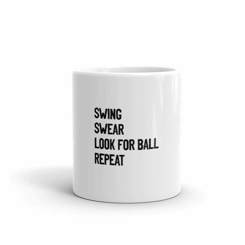 Primary image for swing swear look for ball repeat fun golf 11oz mug