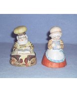 Hershey Lil Chimers Set of 2 Ceramic Bells Santa Baker and Mrs 1984 JH S... - £6.80 GBP