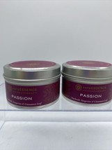 (2) Rare Essence Essential Oil Spa Candle Tin Passion Patchouli Tangerin... - £7.07 GBP