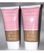 2 Covergirl Clean Fresh Skin Milk Nourishing Foundation  570 medium tan - $13.51 CAD