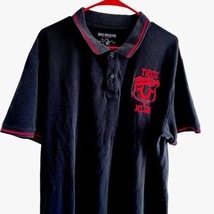 True Religion Polo Shirt Mens 3XL Black/w Red Embroidery Golf Rugby READ - $33.20