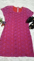 Dallin Chase Rasmus Women&#39;s Fuchsia  Croshet Dress, Size L - £10.65 GBP