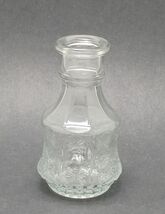 Small Clear Glass Collectible Round Bud Vase H = 5.5 inches Vintage Styl... - $13.61