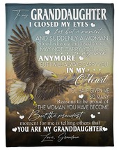 To My Granddaughter Blanket Gift For Girl Love Grandma Eagles Customized Blanket - £46.63 GBP+