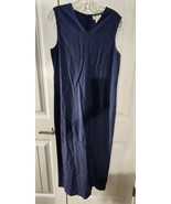Oscar de la Renta Womens Size 10 Wool Blend Blue Striped Sleveless Sheat... - $89.18 CAD