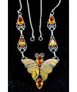 Butterfly necklace, handmade necklace, necklace set, turquoise necklace ... - $1,869.40 MXN