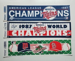 1987 World Series - Minnesota Twins Bumper Sticker Lot of 3 - Wincraft - £11.05 GBP
