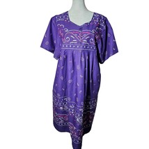 Anthony Richards Women&#39;s Shift Dress Purple Embroidered Look Size Large NWT - $16.99