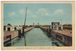 Postcard Welland Canal Lock #8 Humberston Near St Catherines Ontario - £3.88 GBP