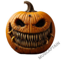 Toothy Pumpkin Monster: Spooky Halloween  Horror  PNG CLIP ART DIGITAL D... - $0.99