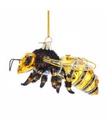 HONEY BEE ORNAMENT 3.5&quot; Glass Beautiful Detailed Christmas Tree Ornament... - $550.26 MXN