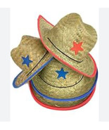 12 Kids Straw Cowboy Hat with Sheriff Star Child Western Sheriff Party F... - $376.79 MXN