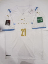Edinson Cavani Uruguay World Cup Qualifiers Match Away Soccer Jersey 2020-2021 - £86.86 GBP