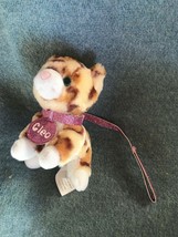 Justice Tan w Brown Leopard Spots Plush CLEO Bengal Kitty Cat Stuffed Animal w - $24.06