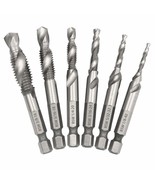 Saiper 6Pcs Drill Tap Combination Bit Set (1/8&#39;&#39;-3/8&#39;&#39;) With 1/4&quot; Hex Sh... - $35.99