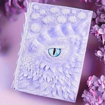Lavender Dragon Eye Journal – 3D Resin Fantasy Notebook with Blue Eye - $279.59 MXN