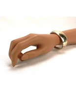 Chunky Tapered Bangle Bracelet, Spring Hinge, Silver Tone, Vintage, JWL-255 - $20.10 CAD