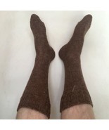 Alpaca Socks - Soft Warm Hand Knit Fair Trade Unisex Rose Gray Alpaca Kn... - £35.54 GBP