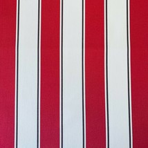 3 Yds Vicki Payne Free Spirit Pink Brown White Awning Cabana Stripe Fabric - £26.45 GBP