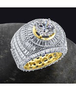 Iced Out Ring | VVS1 Moissanite Ring | Hip Hop Ring| Baguette Ring | Bling Ring  - $255.60
