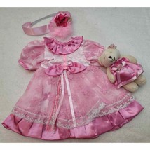 Doll Outfit Pink Fancy Me &amp; My Teddy Matching Fits American Girl &amp; 18&quot; Dolls - £18.26 GBP