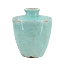 DandD Home Terracotta Vase for Home Decor, Rich Blue Patina Decorative V... - $53.45+