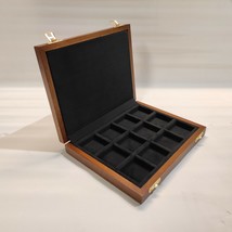 Boxset Pouch in Wood for Coins 12 Boxes 1 9/16x1 9/16in in Velvet Italy ... - $83.90+