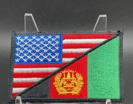 American/Afghani Flag Shoulder Patch Military Made Patch OIF OEF - $19.78