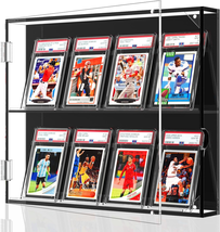 Acrylic Baseball Card Display Case, 8 Graded Card Display Frame Wall Mou - $78.20
