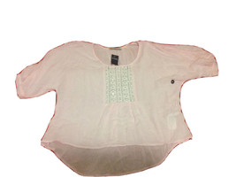 New Abercrombie Kids Girl Pastel Pink Textural Sequin Shine Boho Peasant... - £23.79 GBP