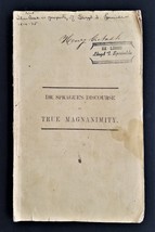 1844 Antique Dr Sprague&#39;s Discourse On True Magnamity Bible Based Lloyd Sprinkle - £70.92 GBP