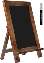 Wooden Framed Standing Chalkboard Sign (Rustic Brown) + Includes White - £28.46 GBP