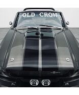 OEM MUSTANG OLD CROW CENTER VINTAGE WINDSHIELD BANNER DECAL NEW 1PC VINY... - $1,008.74 MXN