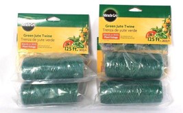 4 Count Miracle Gro 125 Ft Green Jute Twine Blends With Plant Foliage - £21.93 GBP