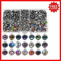 500 Mixed Color CZ Crystal Rivets for Elegant DIY Leather Crafts - 4MM, ... - $37.61