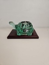 Vintage Indiana Glass Turtle Candle Holder Votive or Tealight. Spanish Green - $14.03
