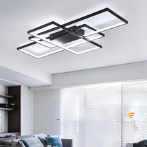 GEADI Modern 3-Squares LED Ceiling Light, 35&quot; Dimmable Flush Mount (NO R... - $69.25